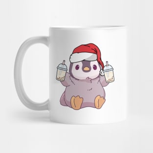 Christmas Cute Little Pengu Boba Mug